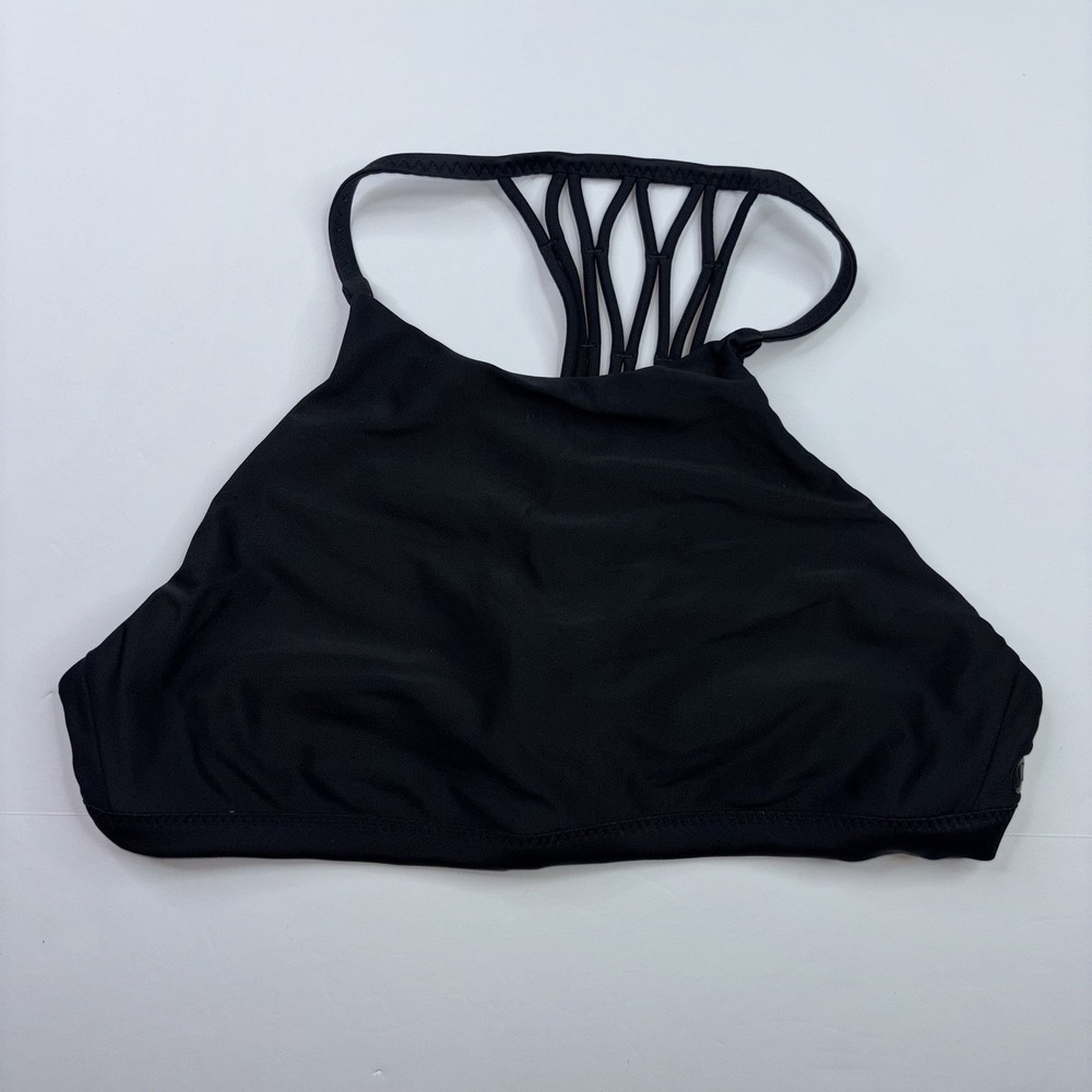 Lululemon Tidal Flow Net Black Swim Sports Top Women's Size 6 Athletic S